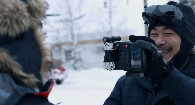 ▲極地超馬選手陳彥博在導演詹宏邦的提議下，大膽採用iPhone進行「重返育空」的紀錄片拍攝。（圖／ 導演詹宏邦提供）