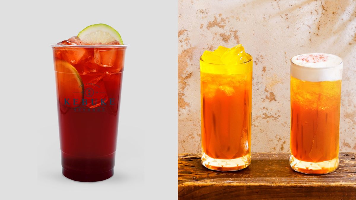 ▲可不可熟成紅茶聯名實境節目《光開門就很忙了》，打造節目同款「洛檸熟成」特調手搖飲。歇腳亭則推全新「趣味柑仔店」，開喝台味零食「塩酸甜」。（圖／可不可熟成紅茶提供）