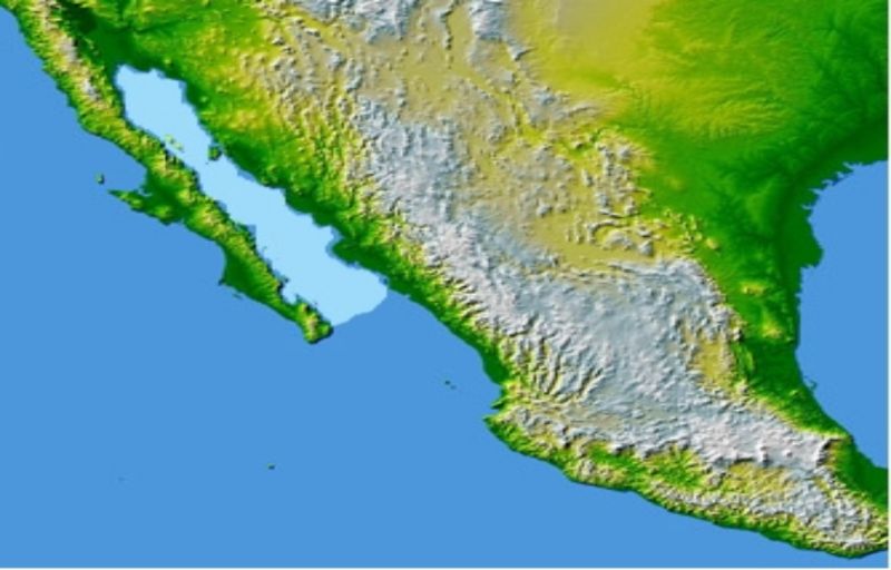 ▲加利福尼亞灣（Gulf of California）18日發生規模6.4地震，目前雖沒有傳出災損，但墨西哥當局仍呼籲民眾採取預防措施。地理位置圖。（圖／翻攝自網路）