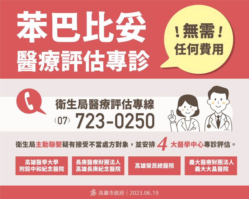 ▲孩童若有不明原因出現行為改變如嗜睡、頭昏、步態不穩等症狀,高雄市衛生局開設專線(07)723 0250提供市民朋友諮詢,協助安排就診。(圖/高雄市政府提供)