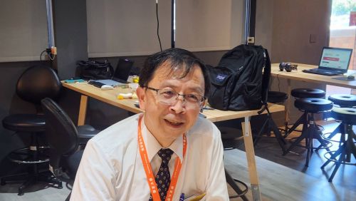 私立大學校院協進會理事長、大同大學校長何明果 ▲針對政府補助私大生學費,私立大學校院協進會理事長、大同大學校長何明果今(20)日表示,沒挹注到學校,仍盼學雜費能調漲,以提升私校教學品質。(圖/記者李琦瑋攝,2023.06.20)