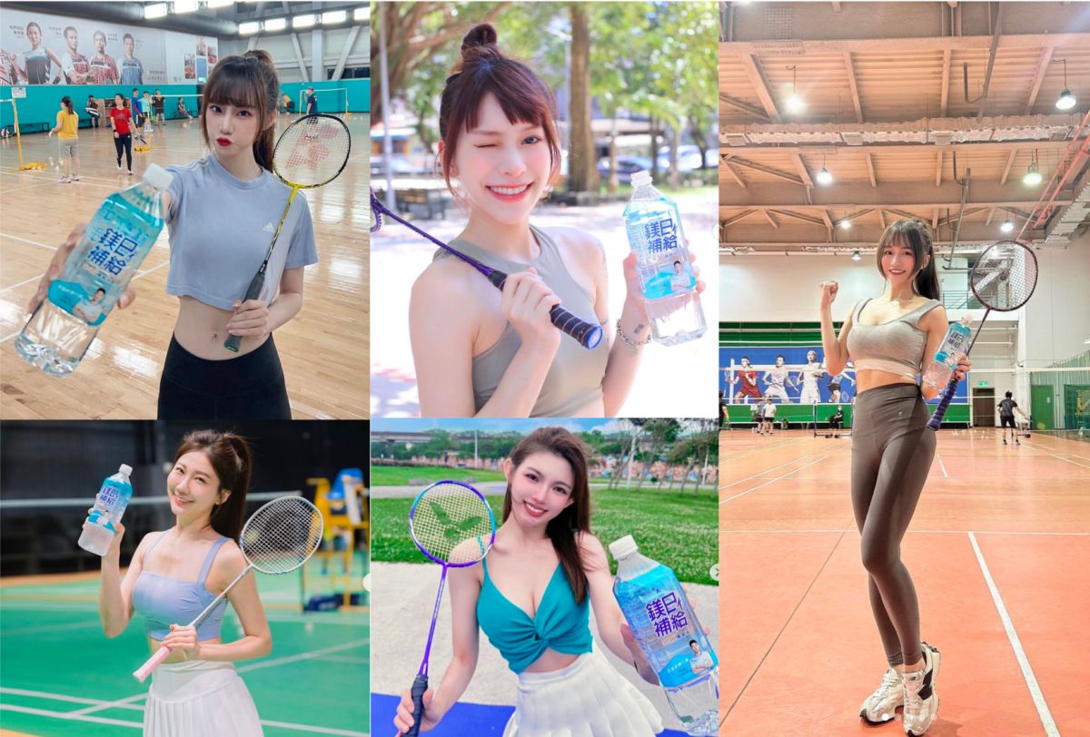 ▲台灣職棒、職籃啦啦隊隊員組團應援羽球一哥周天成。（圖/翻攝自IG：上左amber08150815、上中yuminumia、右green.528、下左mita1211、下中innerchen。）