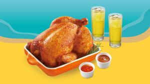 剩6天!麥當勞「雞塊買6送6」雞翅買1送1 這家1元吃大薯+地瓜球 ▲21Plus招牌人氣香草烤雞分享餐。(圖/21Plus提供)