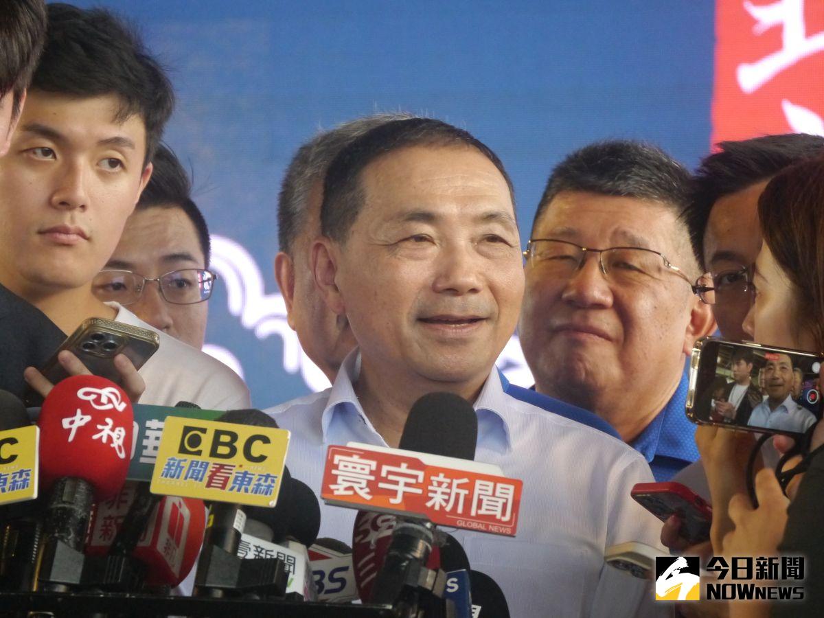 ▲對於傳出蔣萬安將赴陸出席上海雙城論壇，侯友宜受訪回應這是值得正向肯定的。（圖 ／記者吳嘉億攝，2023.06.22）