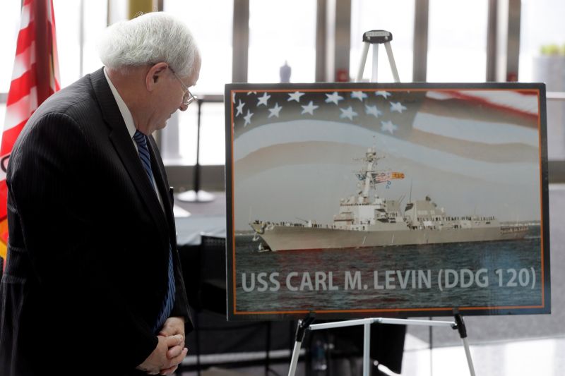 ▲「萊文號」（USS Carl M. Levin，DDG-120）是以2021年過世的前美國聯邦參議院軍事委員會主席李文（Carl Levin）英文為名。於2014年3月開始興建，2021年5月16日下水，於今年1月23日交付美國海軍。資料照。（圖／美聯社／達志影像）