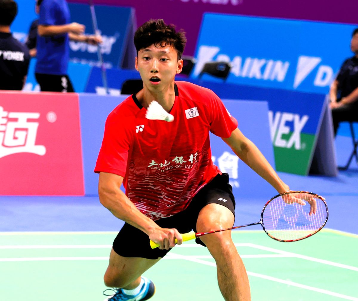 ▲台灣羽球新星蘇力揚今在台北羽球公開賽續寫驚奇之旅，生涯首度晉級四強。官方提供