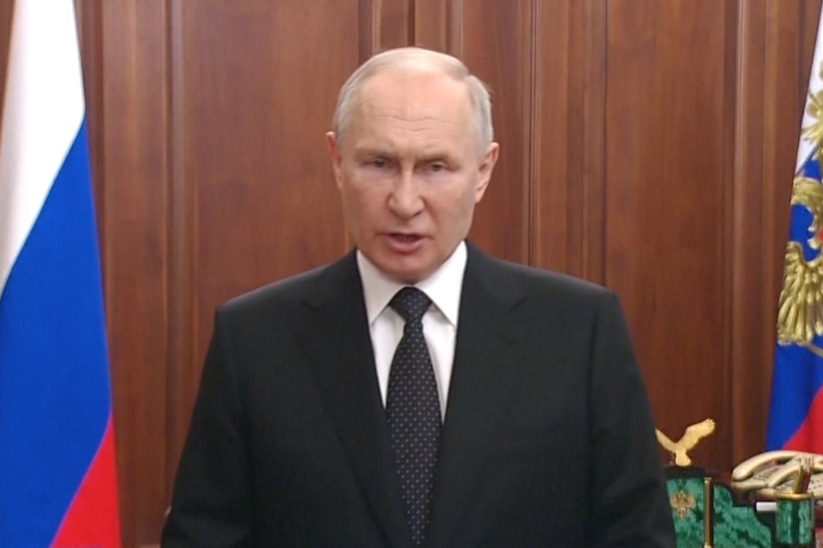 ▲俄羅斯總統蒲亭（Vladimir Putin）在開學第一天發表演說，鼓勵學生與校方增加中文學習教育課程。（圖／美聯社）