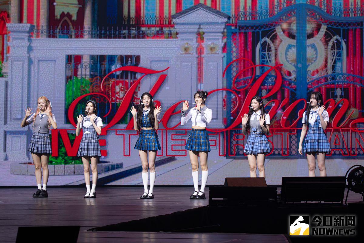 ▲IVE台灣演唱會來到第二場，成員Rei（左起）、秋天、張員瑛、安兪真、Leeseo、Liz改變造型登場。（圖／記者陳雅蘭攝）