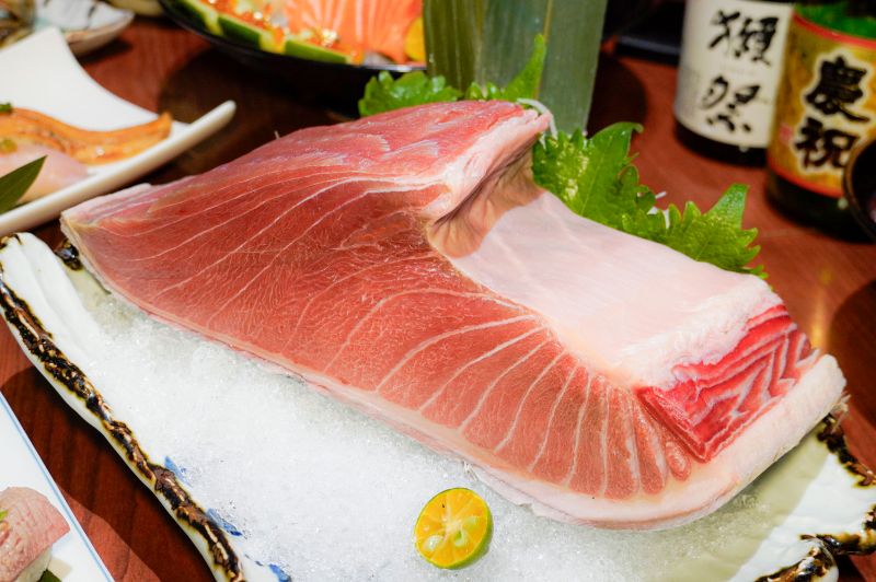 ▲「狗一下居酒食堂」忠孝店有「東港黑鮪魚」吃到飽。(圖/馬辣集團提供)