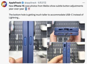 ▲網傳 iPhone 15手機殼。（圖／翻攝AppleTrack推特）