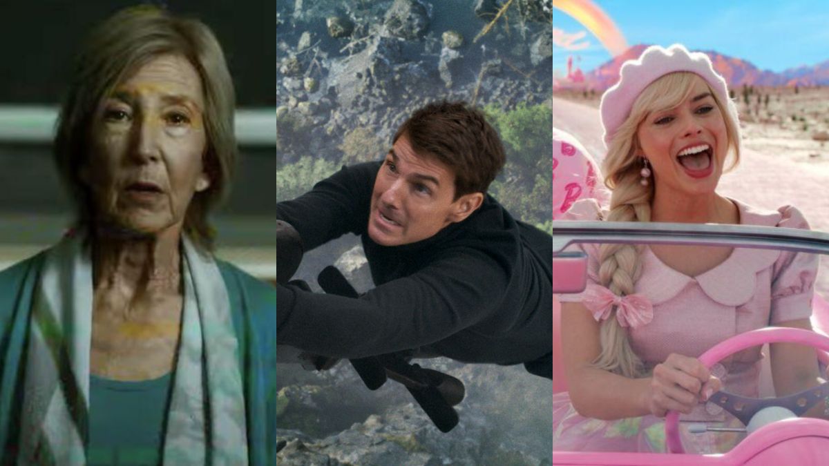 ▲7月強片，《陰兒房：鬼門陰深處》（左起）、湯姆克魯斯《不可能的任務：致命清算　第一章》、《Barbie芭比》。（圖／翻攝自索尼影業YouTube、UIP、華納兄弟）