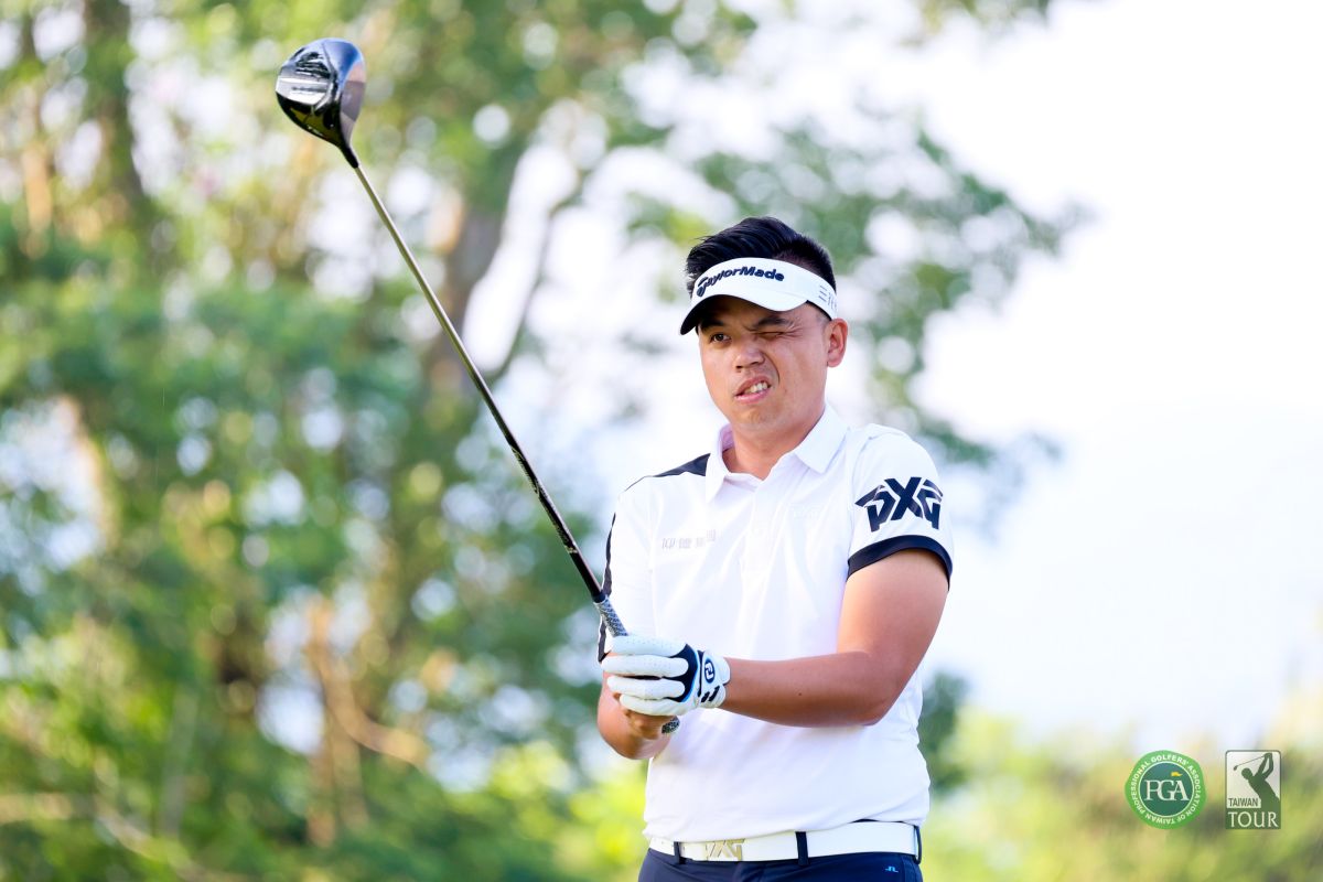 ▲洪健堯第二回合打完以130桿(-14)持續領先(TPGA提供)