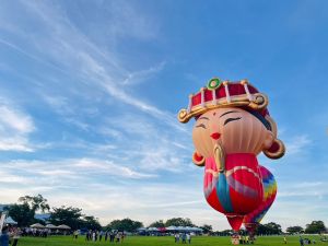 ▲今年活動打造全球唯一「Q版媽祖熱氣球」，高約26公尺、直徑約20.6公尺。（圖／取自臺灣國際熱氣球嘉年華臉書）