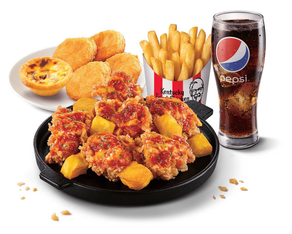 ▲速食店搶賣韓式炸雞！肯德雞推出「韓式雙醬無骨大口脆雞」，是懶人最愛的無骨雞腿肉沾甜辣起司，一個人就開吃。韓國bb.q CHICKEN在台開韓式料理店，多達37款韓食菜色。（圖／肯德基提供）