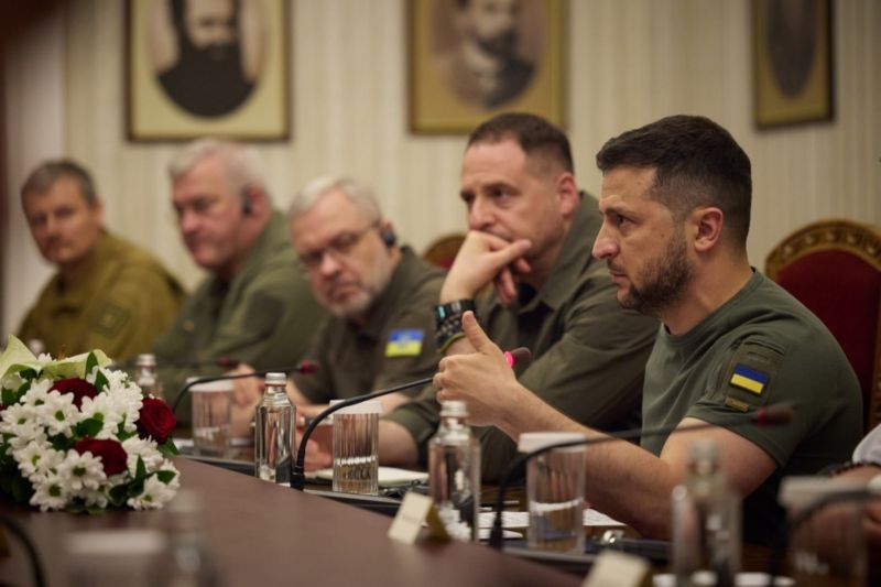 ▲烏克蘭總統澤倫斯基6日與保加利亞總統拉德夫會談，雙方針對是否軍援烏克蘭一事，談得並不愉快。（圖／取自烏克蘭總統辦公室官網）