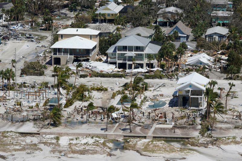 ▲專家警告，今年大西洋颶風季產生的風暴數量恐將超出預期。圖為2022年伊恩颶風肆虐佛羅里達資料照。（圖／美聯社／達志影像）