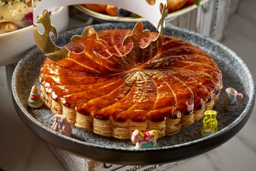 ▲近兩年在台灣很受到歡迎的國王派，又或者是閃電泡芙、馬卡龍等法式甜點，都能無限量供應。（圖／台北福華飯店提供）