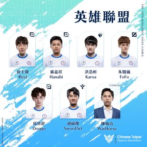 亞運/中華電競代表隊公布大名單 《英雄聯盟》旅外好手精銳盡出