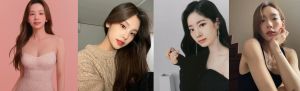 ▲滴妹用AI生成唯美照，被不少粉絲指出撞臉韓國女星。（圖/滴妹臉書、黃禮志、多賢、太妍IG）