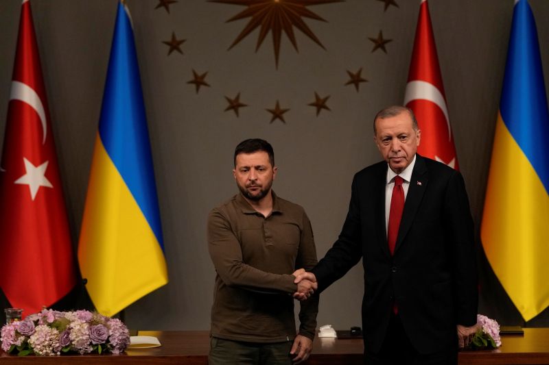 ▲土耳其總統艾爾段今天表示支持烏克蘭加入北約，同時他也宣布俄羅斯總統蒲亭將於8月來訪。（圖／美聯社／達志影像）