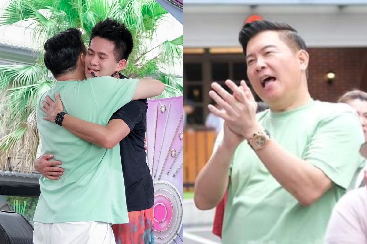 ▲楊元慶（左圖右一）透露自己9年前就和曾國城（右圖）認識，當時曾國城一句鼓勵的話，成為他低潮時期的救命繩，讓他至今仍非常感動。（圖／翻攝自楊元慶臉書）