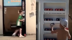 ▲可口可樂與百事可樂雙方最經典的一次廣告對決，就是小男孩墊腳拿飲料系列！（圖／Youtube）
