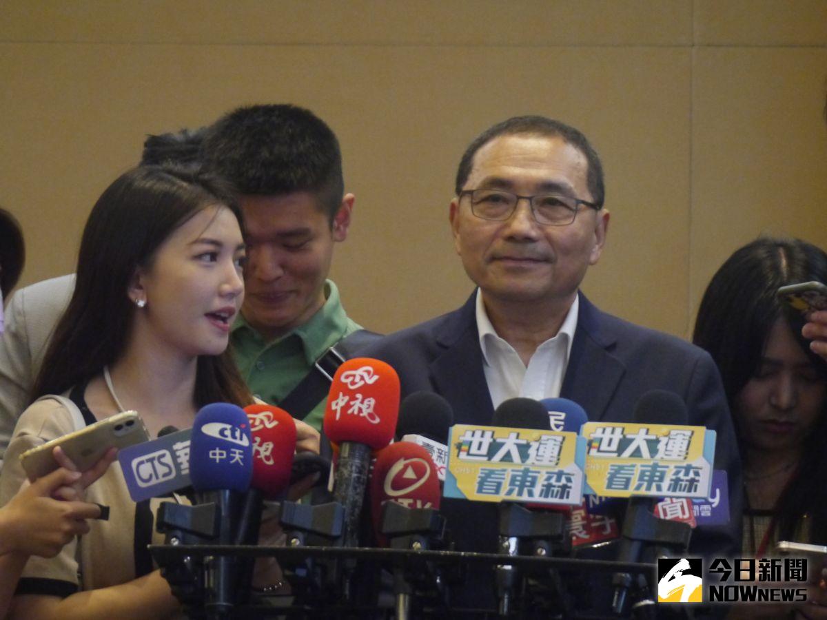 ▲對於將與郭台銘在台東同框餐敘，侯友宜受訪時說尊重主辦單位安排，提到兩人互動很自然。（圖 ／記者吳嘉億攝，2023.07.12）