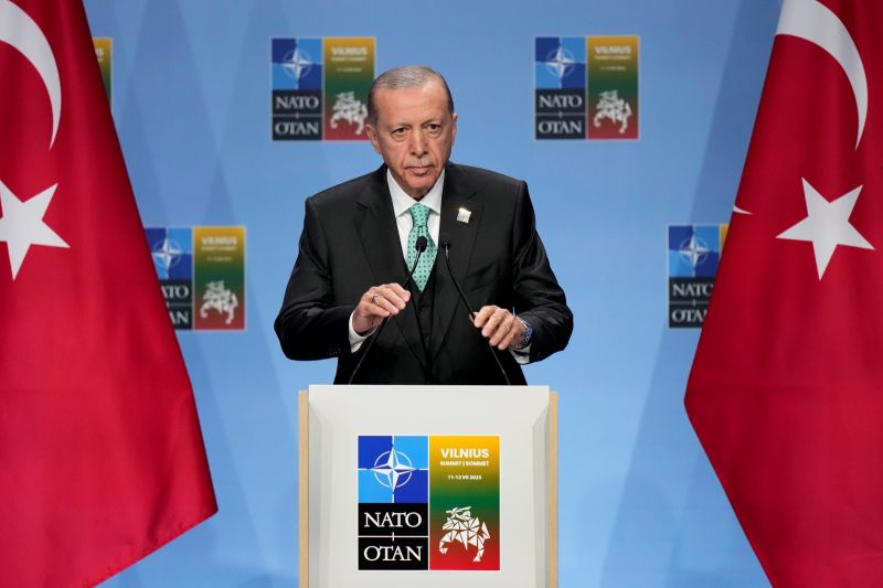▲土耳其總統艾爾段表示，最快要10月才能表決瑞典加入北約一事。（圖／美聯社／達志影像）