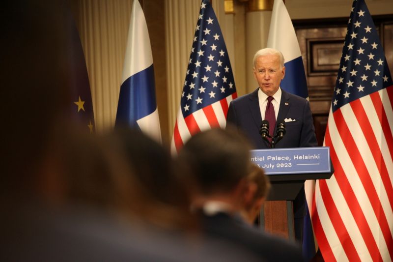 ▲美國總統拜登（Joe Biden）表示，烏克蘭有朝一日會加入北大西洋公約組織（NATO），但在烏克蘭仍與俄羅斯交戰時就不可能發生。（圖／美聯社／達志影像）