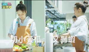 ▲Melody一下幫忙採菜,一下幫忙剝蝦。(圖/好看娛樂提供) ▲Melody一下幫忙採菜,一下幫忙剝蝦。(圖/好看娛樂提供)