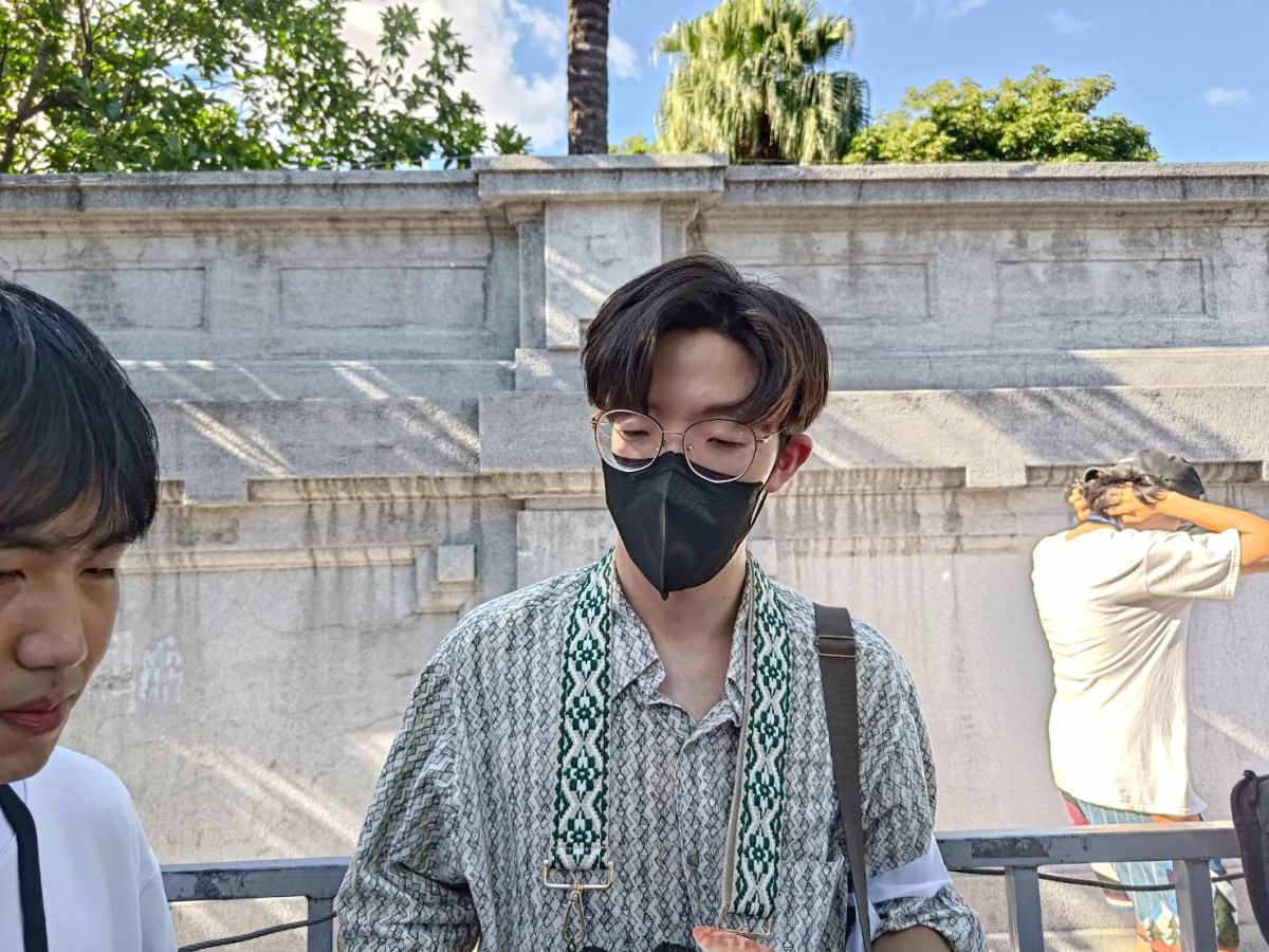 ▲來自新北永和區的李先生表示，支持柯文哲是因為公開透明而且誠實。（圖／記者邱新博攝，2023.07.16）