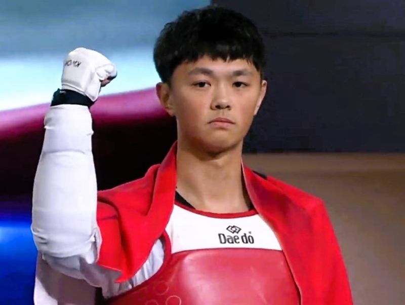 ▲黃鈺仁在跆拳道大獎挑戰賽奪冠，也宣告「黃鈺仁回來了！」。黃鈺仁提供