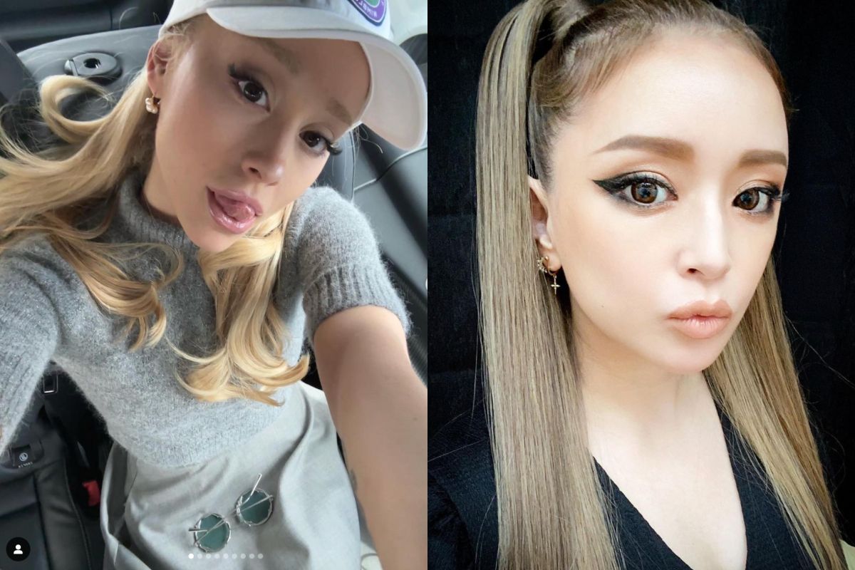 ▲亞莉安娜（Ariana Grande）在溫網觀賽的照片曝光後，引起不少網友歪樓，認為她和亞洲天后濱崎步（右）撞臉，兩人長相相似度驚人。（圖／翻攝自亞莉安娜、濱崎步IG）