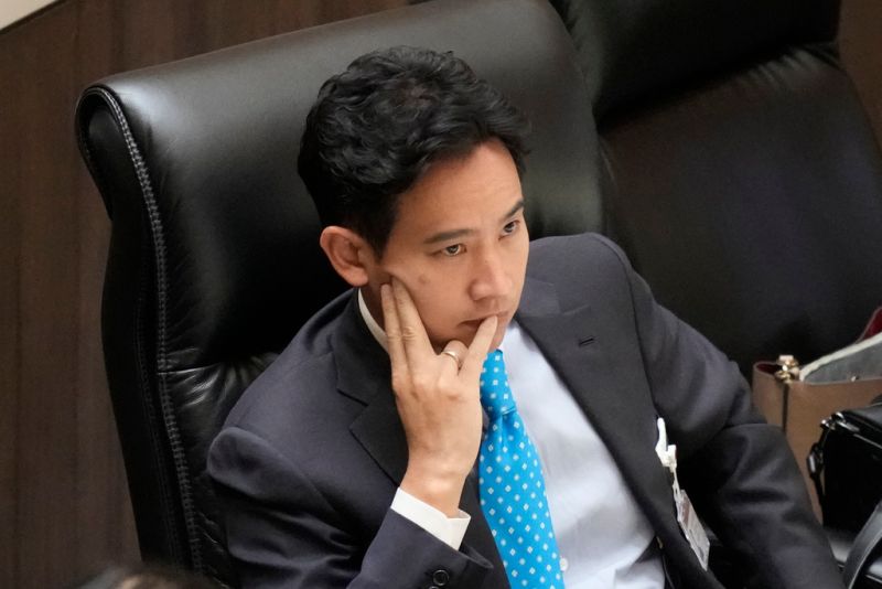 ▲泰國前進黨黨魁皮塔今（19）日再次挑戰總理大位失利，無法獲得參眾議院支持提名。（圖／美聯社／達志影像）