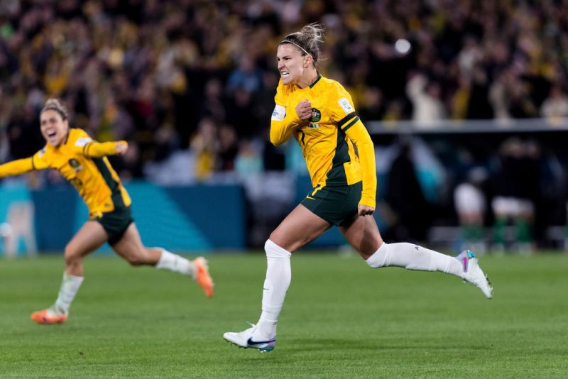 ▲女足世界盃澳洲隊長Steph Catley操刀12碼罰球進球，率隊擊敗愛爾蘭。（圖／美聯社／達志影像）