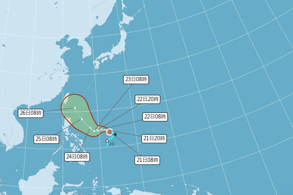 ▲杜蘇芮颱風恐成強颱，各國路徑預測侵台機會高，提醒民眾提前做好防颱準備。（圖／氣象局提供）