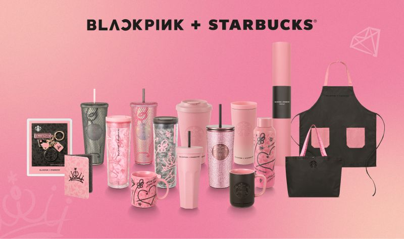 ▲星巴克推出BLACKPINK + STARBUCKS系列聯名商品，共有18品項，7月25日開賣。（圖／品牌業者提供）
