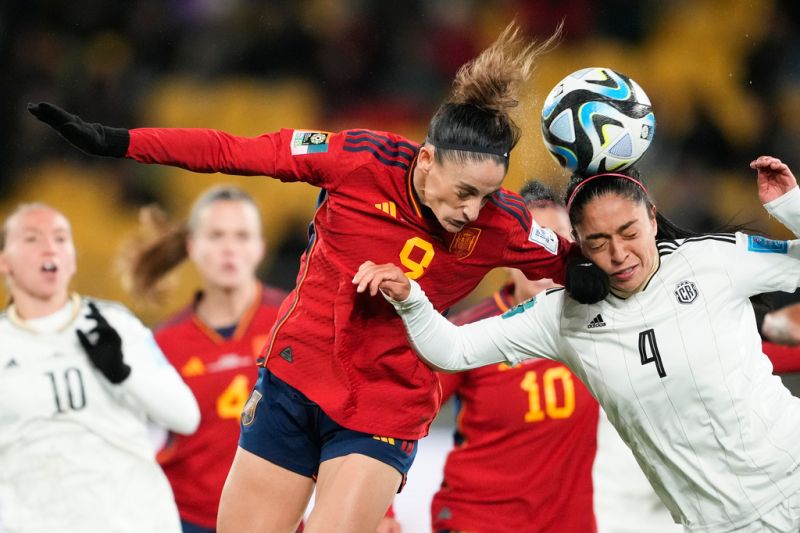 ▲本屆女足世界盃西班牙展現強大進攻火力。（圖／美聯社／達志影像）