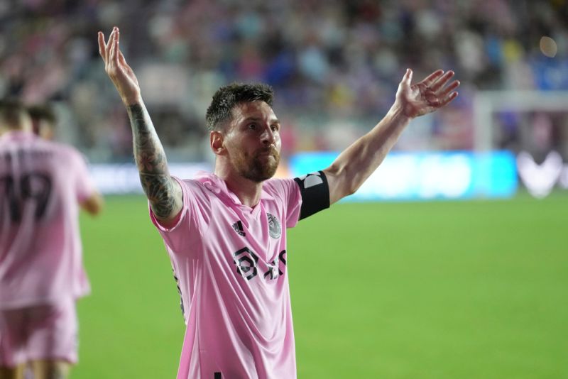 ▲梅西（Lionel Messi）打進絕殺球，率領邁阿密國際取勝。（圖／美聯社／達志影像）