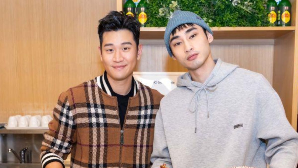 ▲章廣辰（右）開玩笑爆料《光開門就很忙了》男子團體鬧不合，周興哲（左）也笑著承認：「有點不爽！」（圖／TVBS提供）