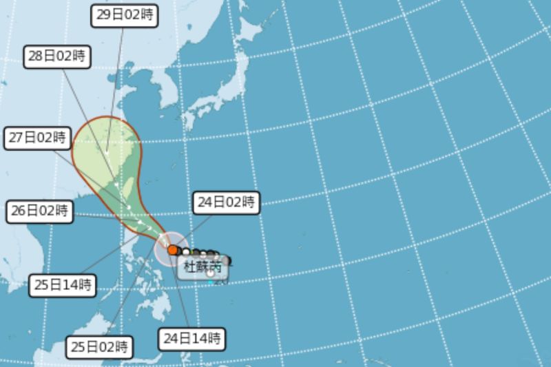杜蘇芮颱風侵台機率100％！各國「最新路徑」出爐暴風圈掃全台| 天氣