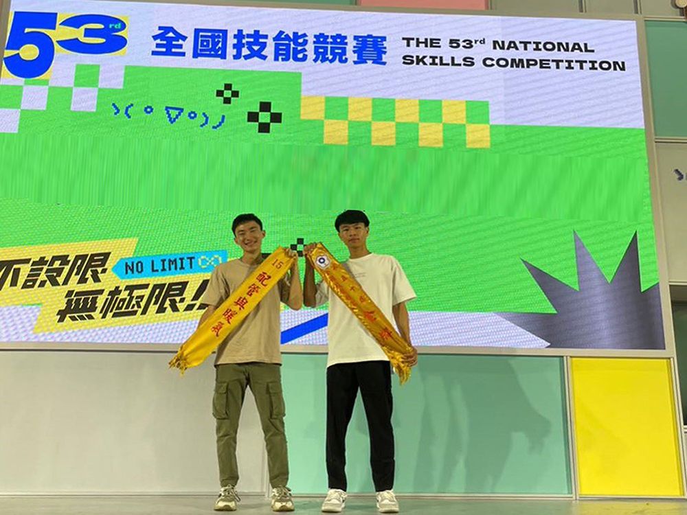 ▲國手選拔賽高分署配管與暖氣職類選手呂臣勳(左)與林鈺棠(右)（圖／高屏澎東分署提供）