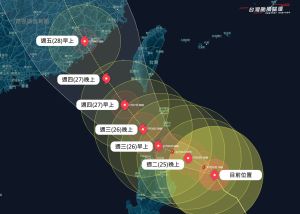 ▲杜蘇芮颱風雖然登陸台灣的機率低，但仍會替東半部和南部地區帶來驚人的風雨，民眾絕不可掉以輕心。（圖／「台灣颱風論壇｜天氣特急 」臉書）