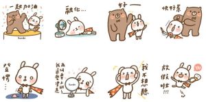 ▲免費貼圖「Kanebo 台灣鐘紡 × 兔兔超人」。(圖/取自LINE) ▲免費貼圖「Kanebo 台灣鐘紡 × 兔兔超人」。(圖/取自LINE)
