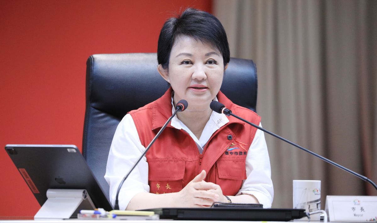 ▲杜蘇芮颱風將來襲，台中市長盧秀燕坐鎮災害應變指揮中心。（圖／台中市政府提供，2023.07.25）