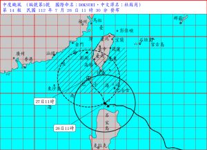 杜蘇芮颱風「減弱變瘦」！暴風圈下午觸陸　雨勢將越來越大
