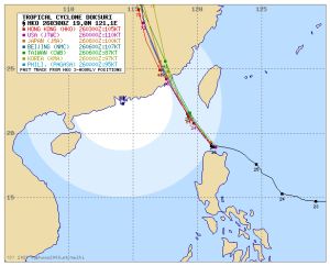 杜蘇芮颱風後續路徑相當靠近金門，未來不排除颱風中心有機會登陸。（圖／翻攝網路）