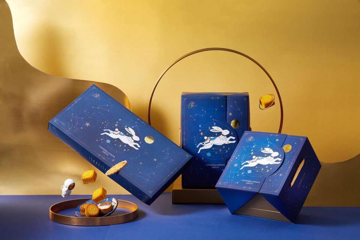 ▲伊莎貝爾食品以星空與星座作為主要概念，在應景的月光下為你傳遞甜蜜的送禮心意。(圖／柳榮俊翻攝2023.7.26)