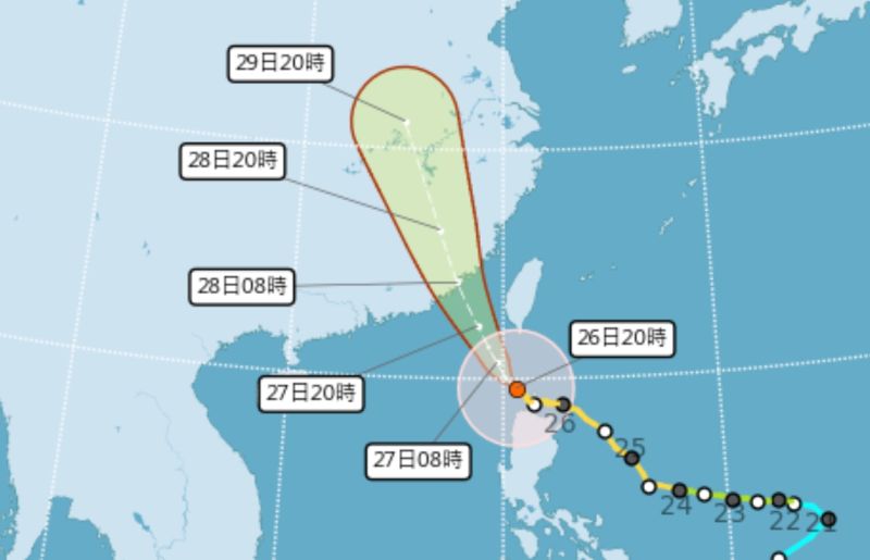 ▲杜蘇芮颱風持續朝台灣靠近，受暴風圈即將觸陸影響，中央氣象局持續發布「陸上警報」和「海上警報」。（圖／翻攝中央氣象局官網）