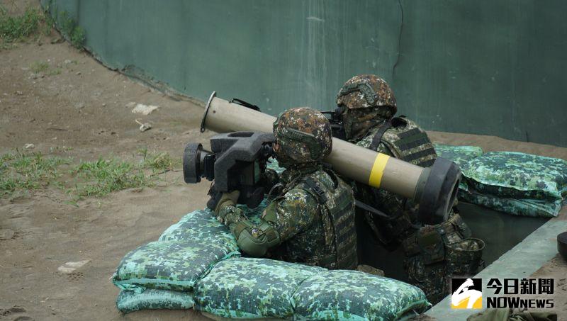 ▲漢光39號演習八里聯合反登陸操演,守軍部隊以標槍反裝甲飛彈警戒。(圖/記者呂炯昌攝,2023.07.27)